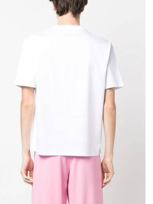 Embroidered Logo Short Sleeve T-shirt White - LANVIN - BALAAN 4