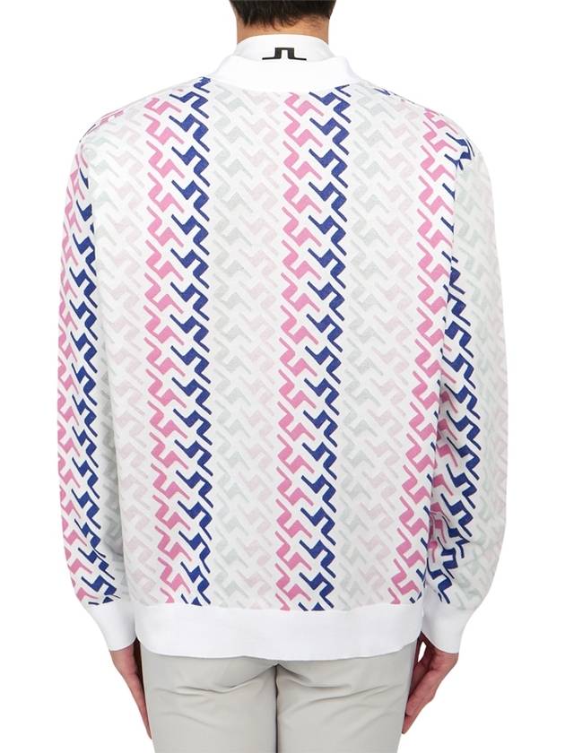 Men's Vice Pink Painting Bridge Knit Top White - J.LINDEBERG - BALAAN 5