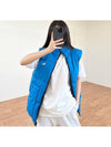 Graffiti Reversible Puffer Vest Mid Blue Black - STUSSY - BALAAN 3