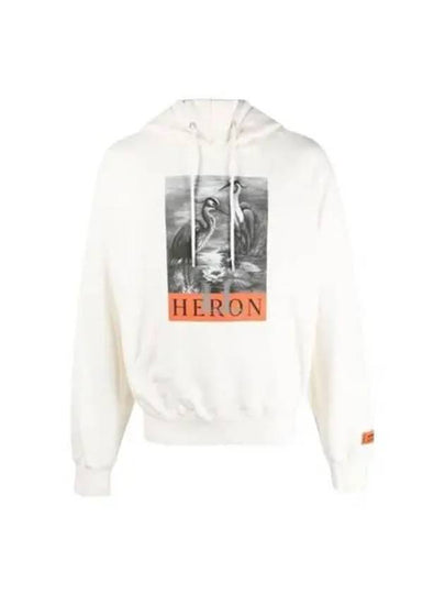 Preston Graphic Print Cotton Hoodie White - HERON PRESTON - BALAAN 2