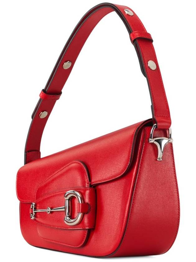 Horsebit 1955 Small Shoulder Bag Red Leather 7641551DB0N6404 - GUCCI - BALAAN 3