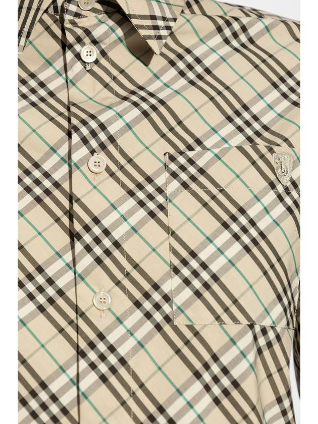 Burberry Checkered Shirt, Women's, Grey - BURBERRY - BALAAN 5