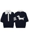 Cotton 4-Bar Hector Polo T- Shirt Navy - THOM BROWNE - BALAAN 2