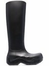 Rubber High Puddle Rain Boots Black - BOTTEGA VENETA - BALAAN 1