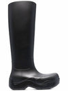 Puddle Rubber High Rain Boots Black - BOTTEGA VENETA - BALAAN 1