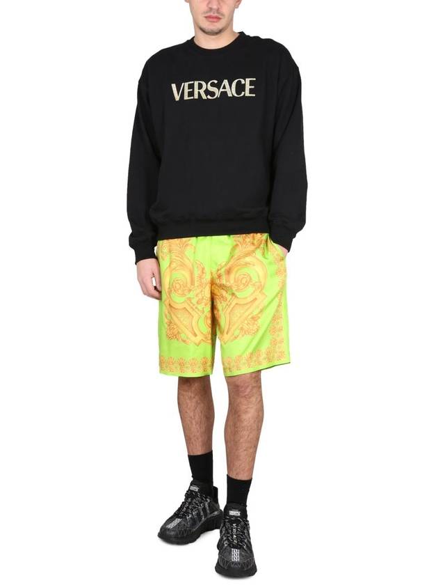 Metallic Logo Sweatshirt Black - VERSACE - BALAAN 3