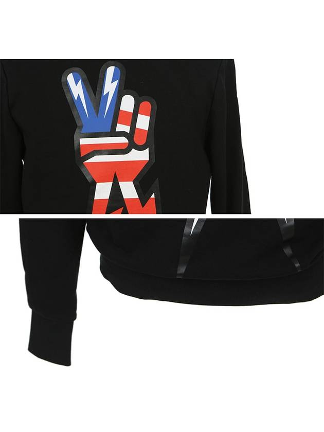 Men, Women PBJS71S A526S 01 Stars and Stripes Black Sweatshirt - NEIL BARRETT - BALAAN 5