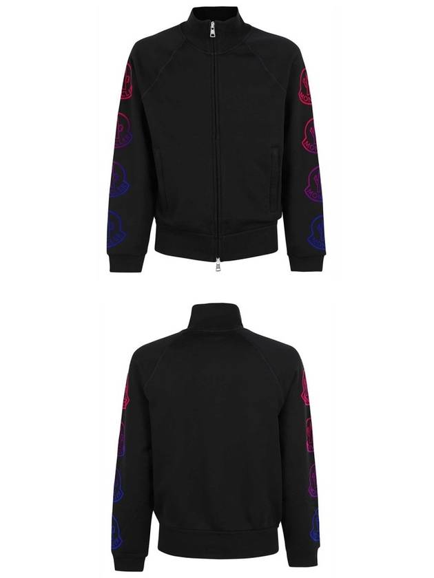 Side Gradient Logo Zip-up Jacket Black - MONCLER - BALAAN 5