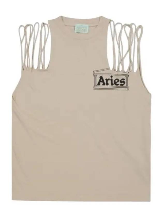 Aries Slashed Shoulder Temple Vest Pebble - ARIES - BALAAN 1