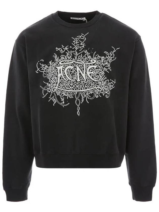 Logo Print Sweatshirt Black - ACNE STUDIOS - BALAAN 2