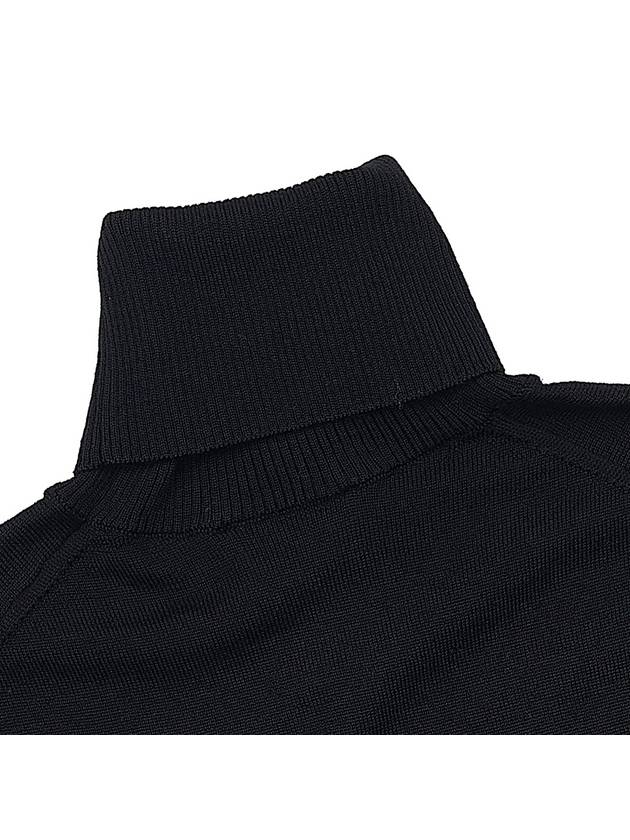 Men's Heart Logo Wool Turtleneck Black - AMI - BALAAN 9