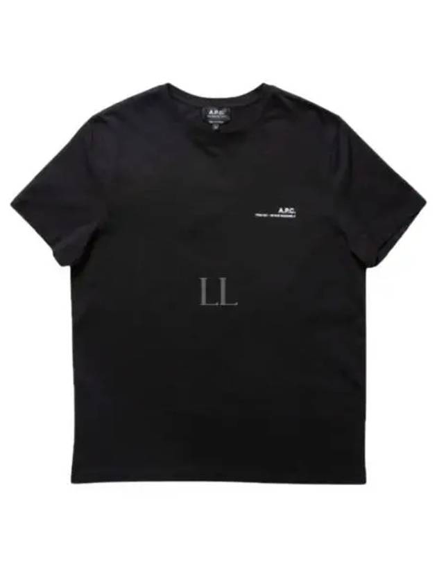 Men's Item Logo Cotton Short Sleeve T-Shirt Black - A.P.C. - BALAAN 2