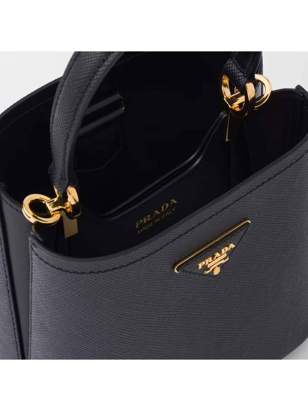 Pannier Saffiano Leather Medium Tote Bag Black - PRADA - BALAAN 4