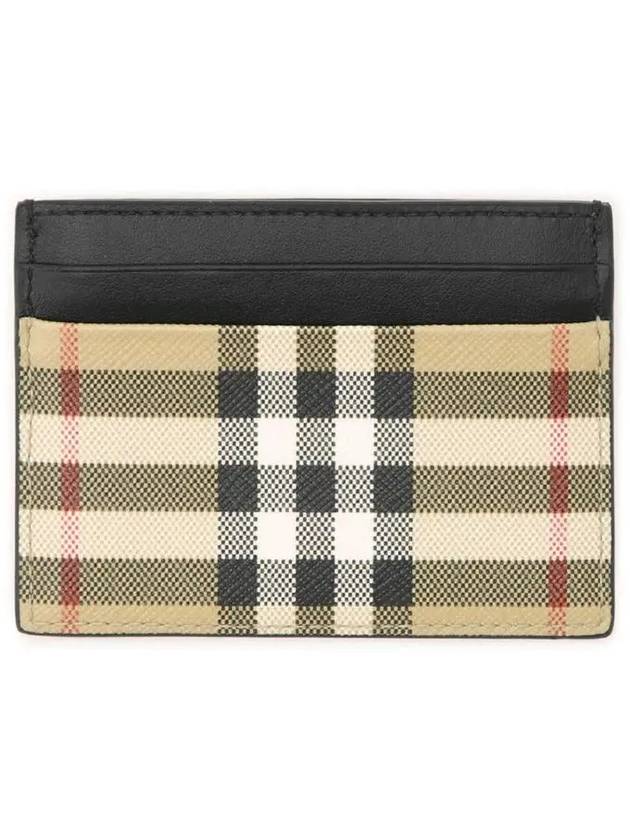 SANDON Vintage Check Card Wallet Beige - BURBERRY - BALAAN 3