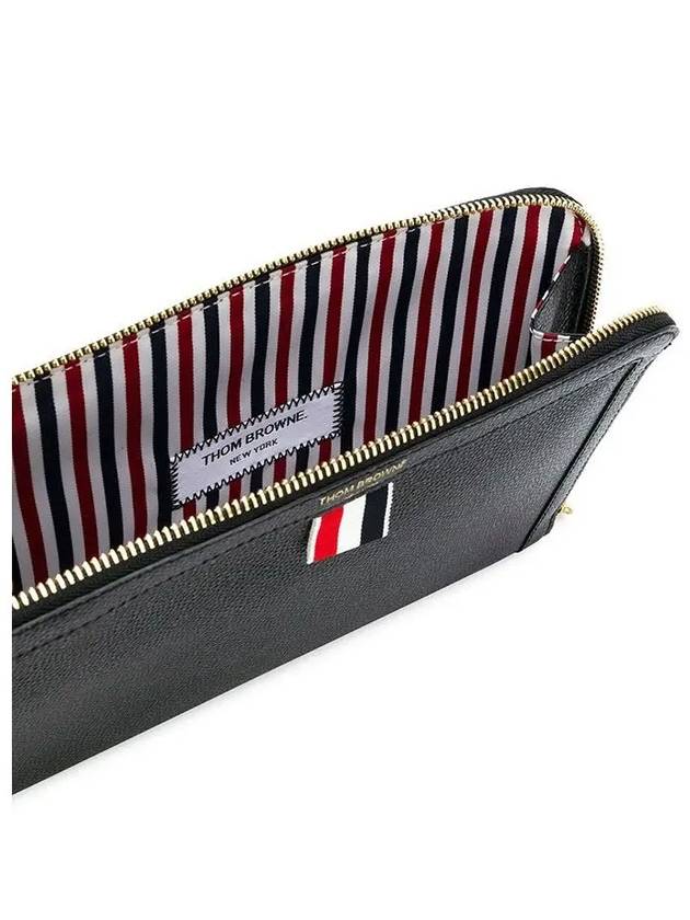 Pebble Minifolio Clutch Bag Black - THOM BROWNE - BALAAN 5