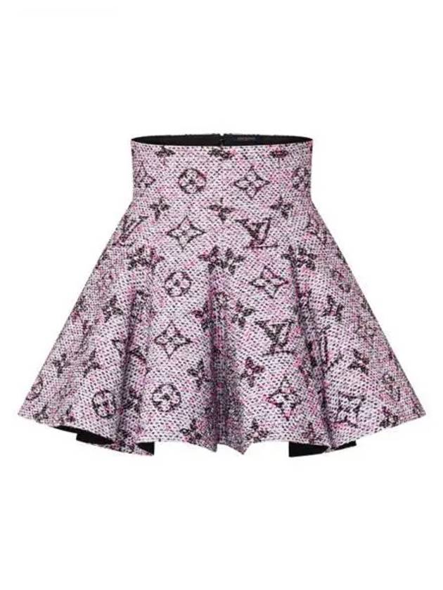 Monogram Tweed Pleated Circle Skirt 1AFUUB - LOUIS VUITTON - BALAAN 1