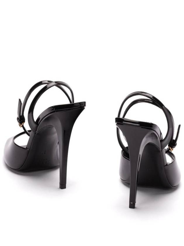 Saint Laurent La Scandale Sandals In Patent Leather Shoes - SAINT LAURENT - BALAAN 4