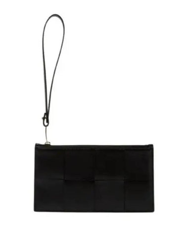 Intrecciato Strap Long Wallet Black - BOTTEGA VENETA - BALAAN 1