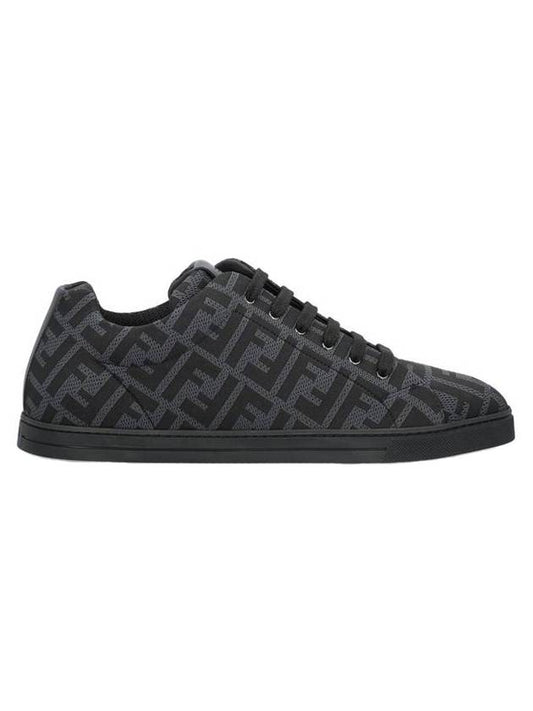 Tech Fabric Low Top Sneakers Grey Black - FENDI - BALAAN 1