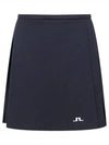 Women's Sierra Pleated Skirt Navy - J.LINDEBERG - BALAAN 2