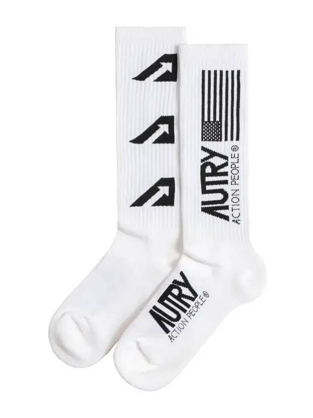 Iconic Logo Socks White - AUTRY - BALAAN 4