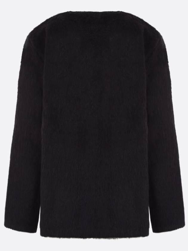 Mohair V-Neck Relaxed Fit Wool Cardigan Black - OUR LEGACY - BALAAN 3