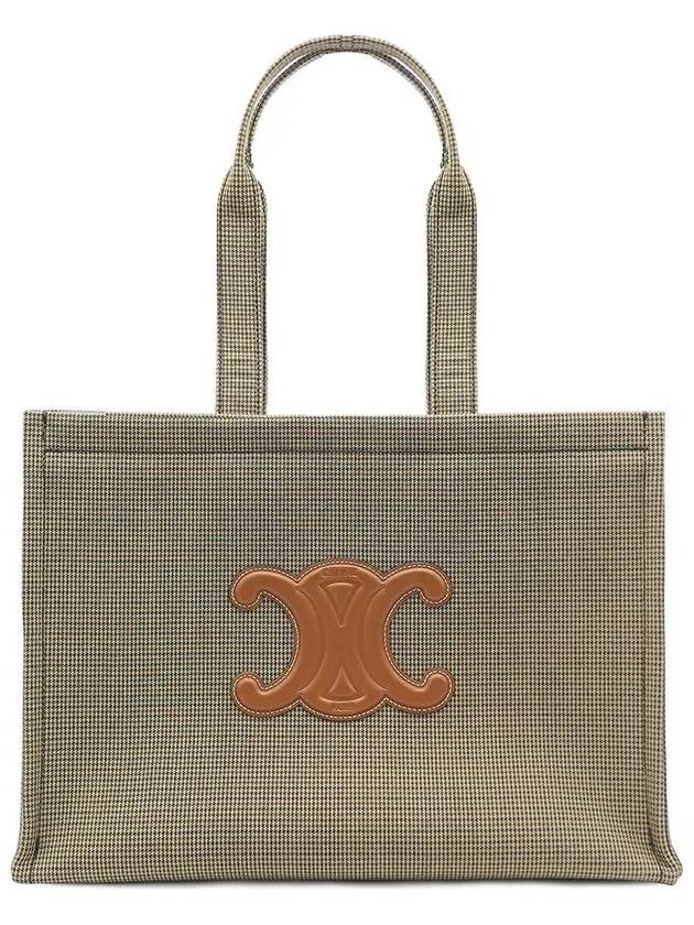 Pied De Poule Textile Large Cabas Thais Tote Bag - CELINE - BALAAN 2