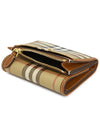 Check Half Wallet Beige - BURBERRY - BALAAN 5