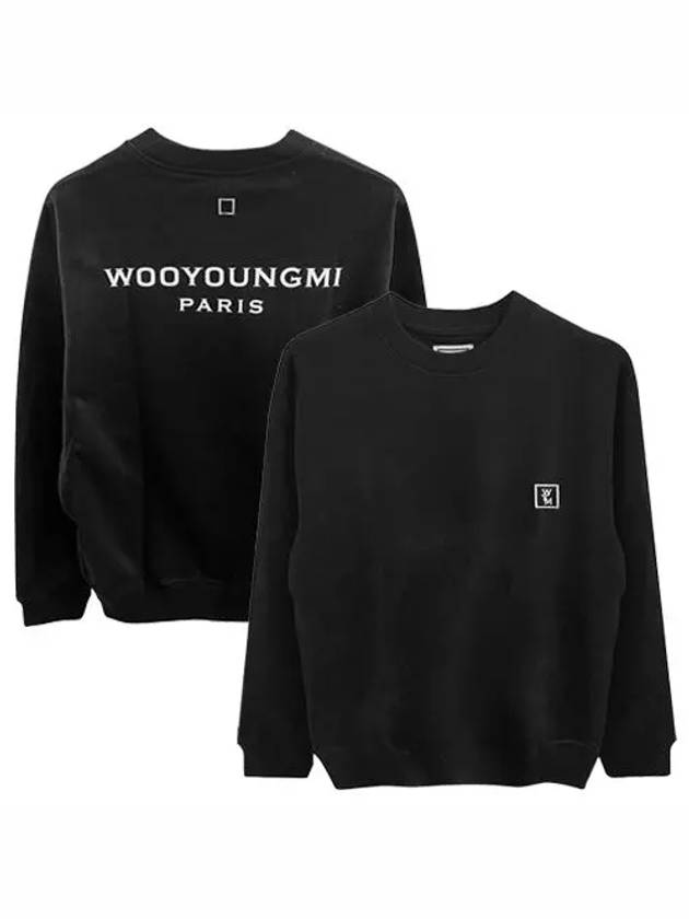 Embroidery Logo Crew Neck Sweatshirt Black - WOOYOUNGMI - BALAAN 2