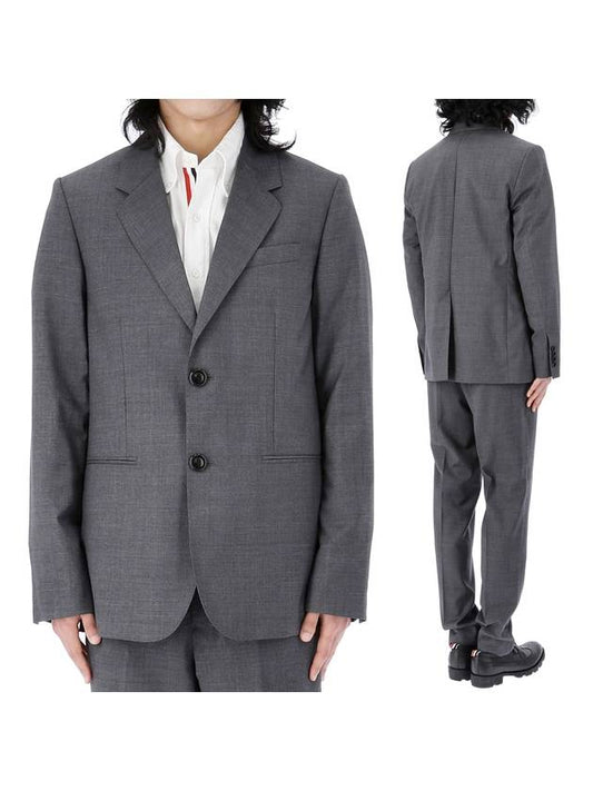 Two Button Wool Jacket Grey - AMI - BALAAN 1