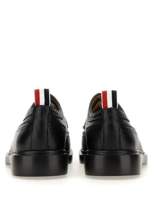 Men's Classic Long Wing Brogue Lace Up Brogue Shoes Black - THOM BROWNE - BALAAN 4