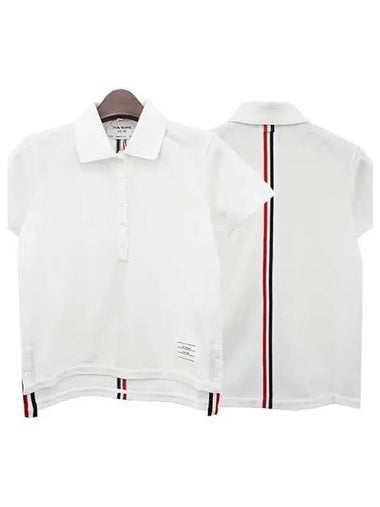 Women s Classic Back Logo Three Stripes Polo 1094509 - THOM BROWNE - BALAAN 1