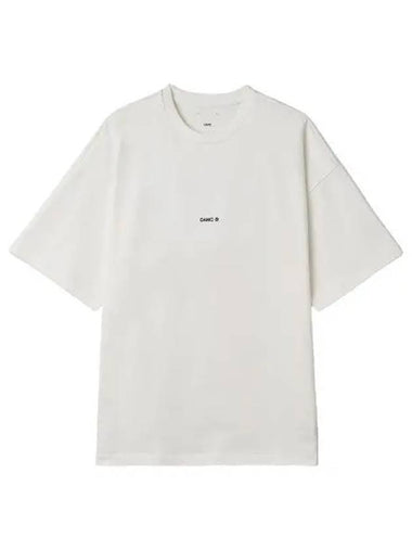 Anthem Logo Print Short Sleeve T Shirt Off White Tee - OAMC - BALAAN 1