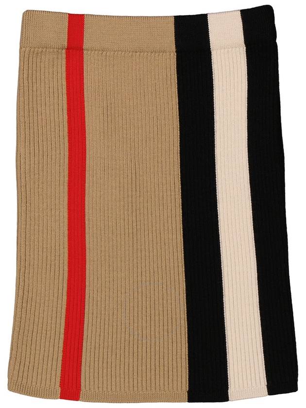 Burberry Girls Archive Beige Icon-Stripe Knitted Skirt, Size 6 - BURBERRY - BALAAN 2