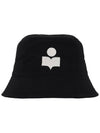 Haley Embroidered Logo Bucket Hat Black - ISABEL MARANT - BALAAN 2