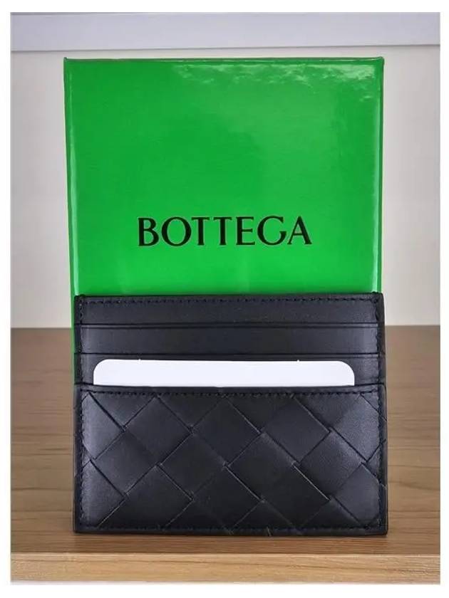 Intrecciato Leather Card Wallet Black - BOTTEGA VENETA - BALAAN 9