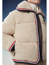 logo patch teddy fleece jacket - MONCLER - BALAAN 4