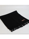 Logo Fringe Cashmere Muffler Black - ACNE STUDIOS - BALAAN 5