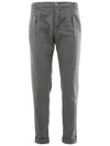 23SS UP1LAC J0770B 02 Linen String Gray Pants - KITON - BALAAN 1