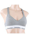 Underwear Women's Bralette CK Cotton Sports Bra QF1654 Heather Gray - CALVIN KLEIN - BALAAN 2