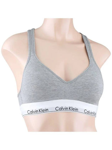 Underwear Women's Bralette CK Cotton Sports Bra QF1654 Heather Gray - CALVIN KLEIN - BALAAN 1