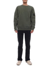 Brushed Organic Cotton Fleece Sweatshirt Green - STONE ISLAND - BALAAN 4