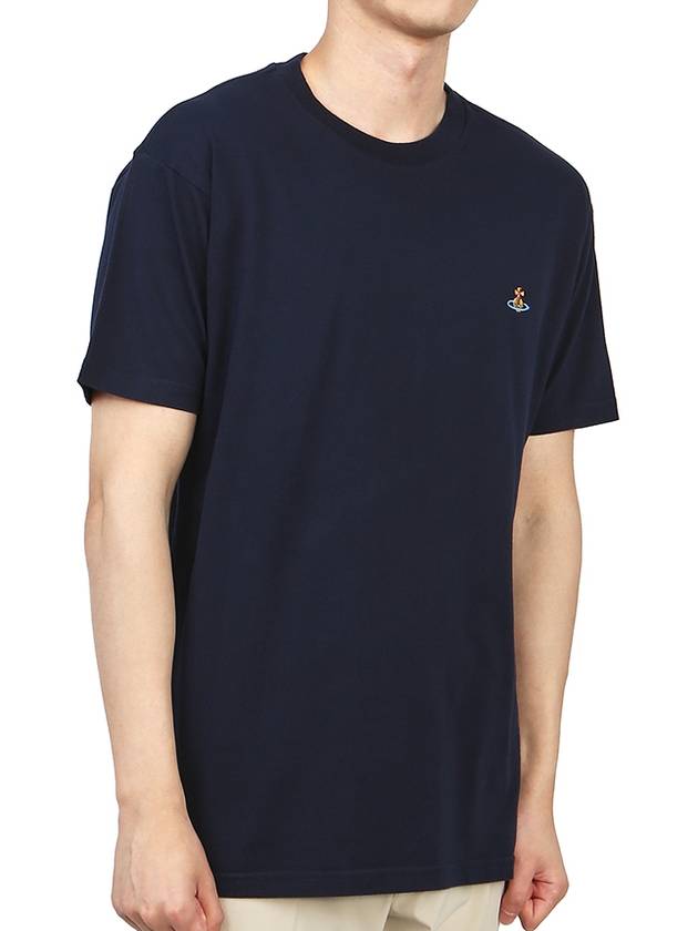 Chest ORB Logo Short Sleeve T-Shirt Navy - VIVIENNE WESTWOOD - BALAAN 6