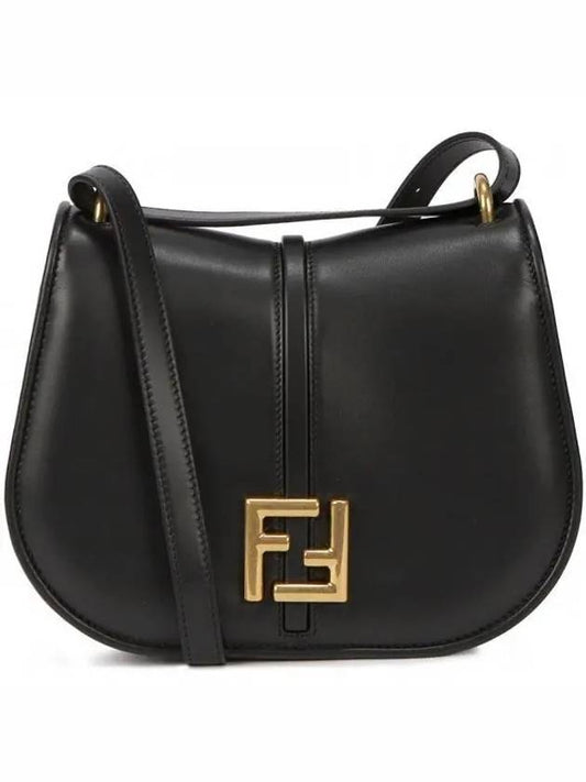 C'Mon Medium Leather Shoulder Bag Black - FENDI - BALAAN 2