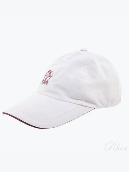 Iconic Embroidered Logo Ball Cap White - BRUNELLO CUCINELLI - BALAAN 2