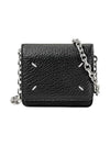 Embroidery Logo Chain Cald Wallet Black - MAISON MARGIELA - BALAAN 2