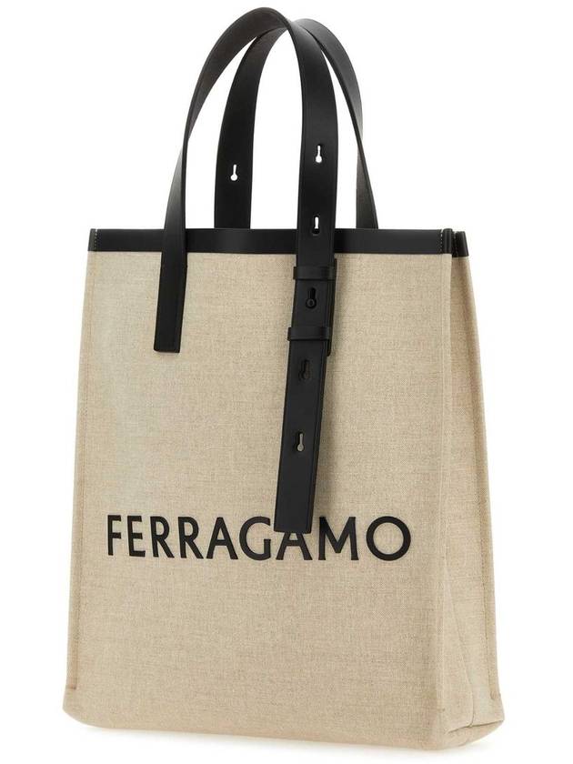 Signature Tote Bag Natural - SALVATORE FERRAGAMO - BALAAN 3