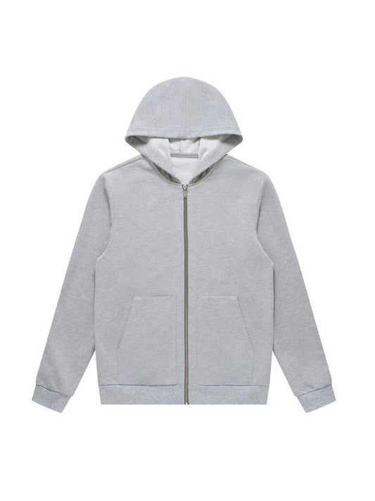 Men's Two-Way Logo Hooded Zip-Up Gray SW23PTS01GE - SOLEW - BALAAN 2