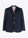 Typewriter Cloth Grosgrain Placket Sport Jacket Navy - THOM BROWNE - BALAAN 2