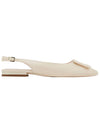 Gommettine Lacquered Buckle Soft Leather Ballerinas White - ROGER VIVIER - BALAAN 1